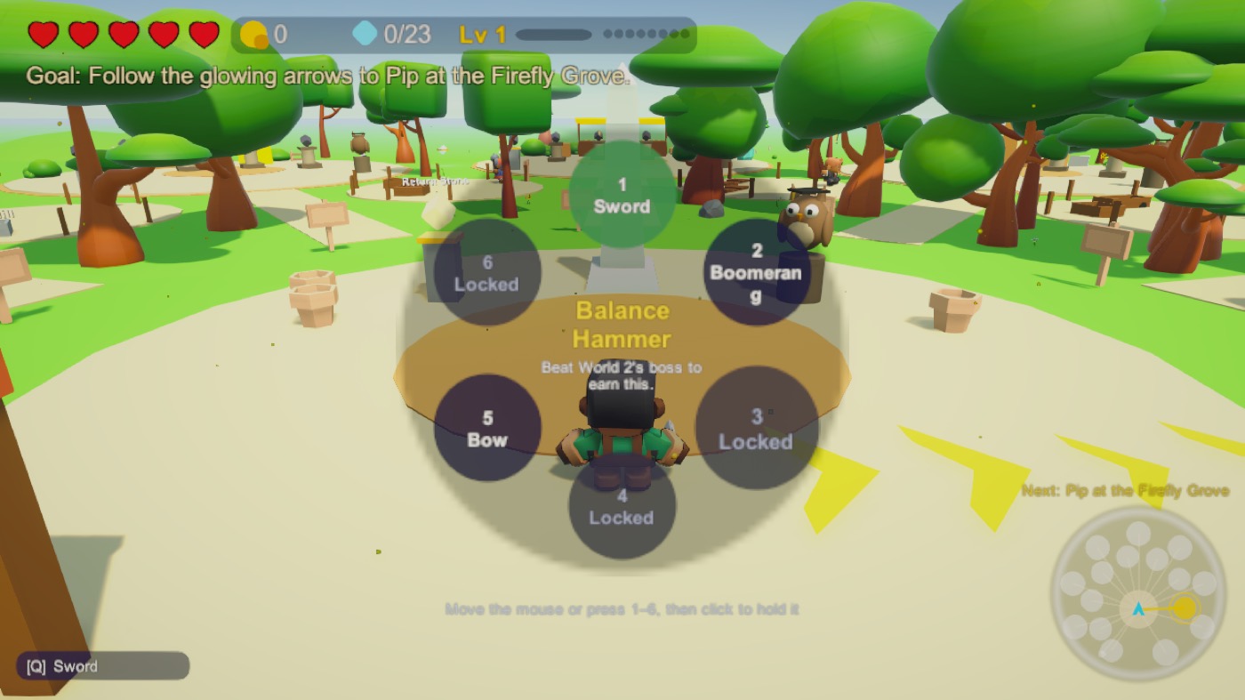 Weapon wheel